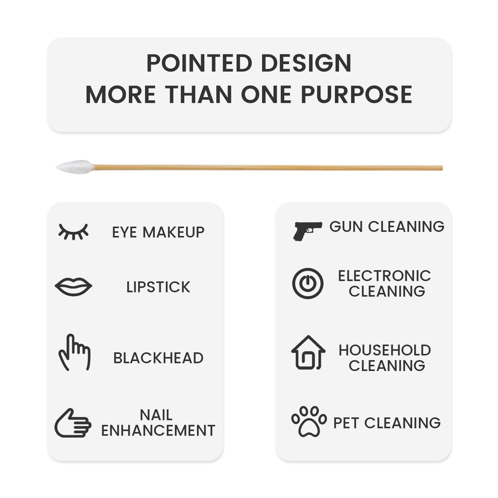 1000 PCS 6-Inch Precision Gun Cleaning Swabs PINGMIC