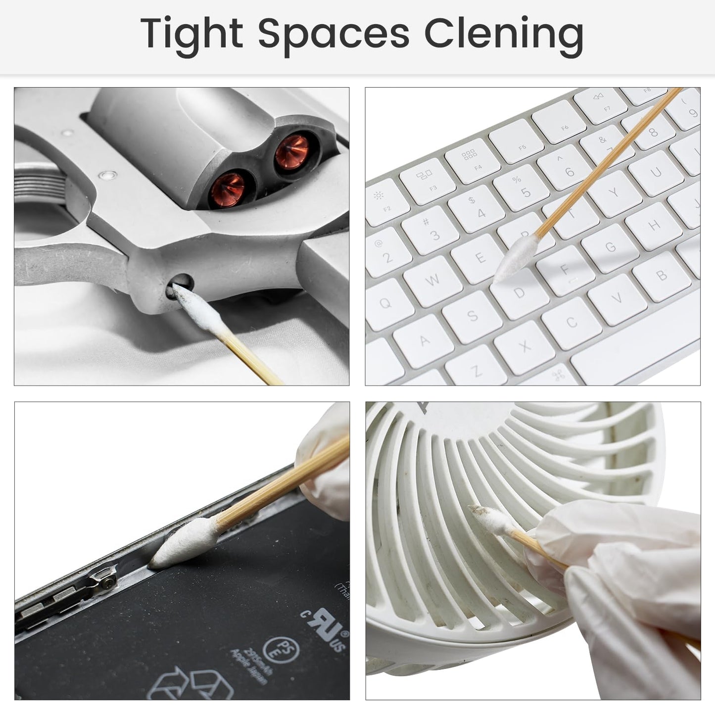 1000 PCS 6-Inch Precision Gun Cleaning Swabs PINGMIC