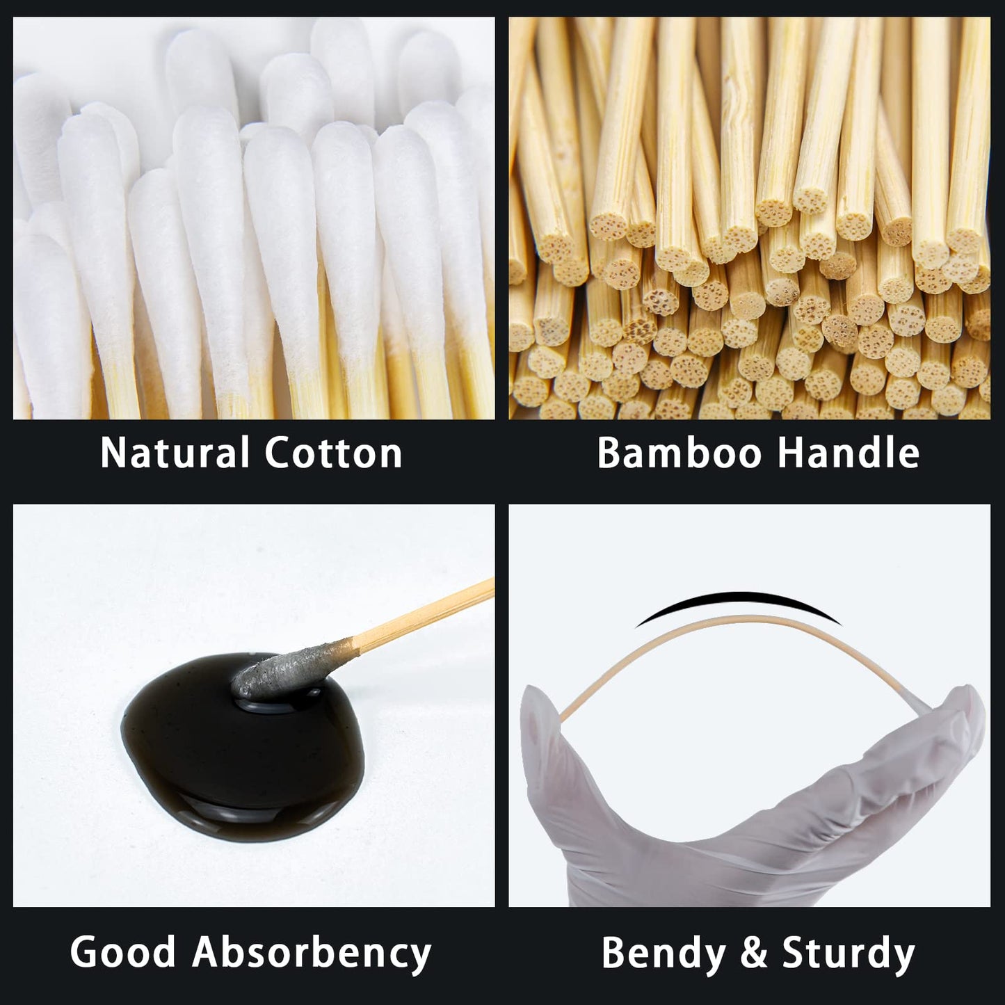 2x2 Inch Lint Free Cleaning Patches and 6 Inch Gun Cotton Swabs Set PINGMIC