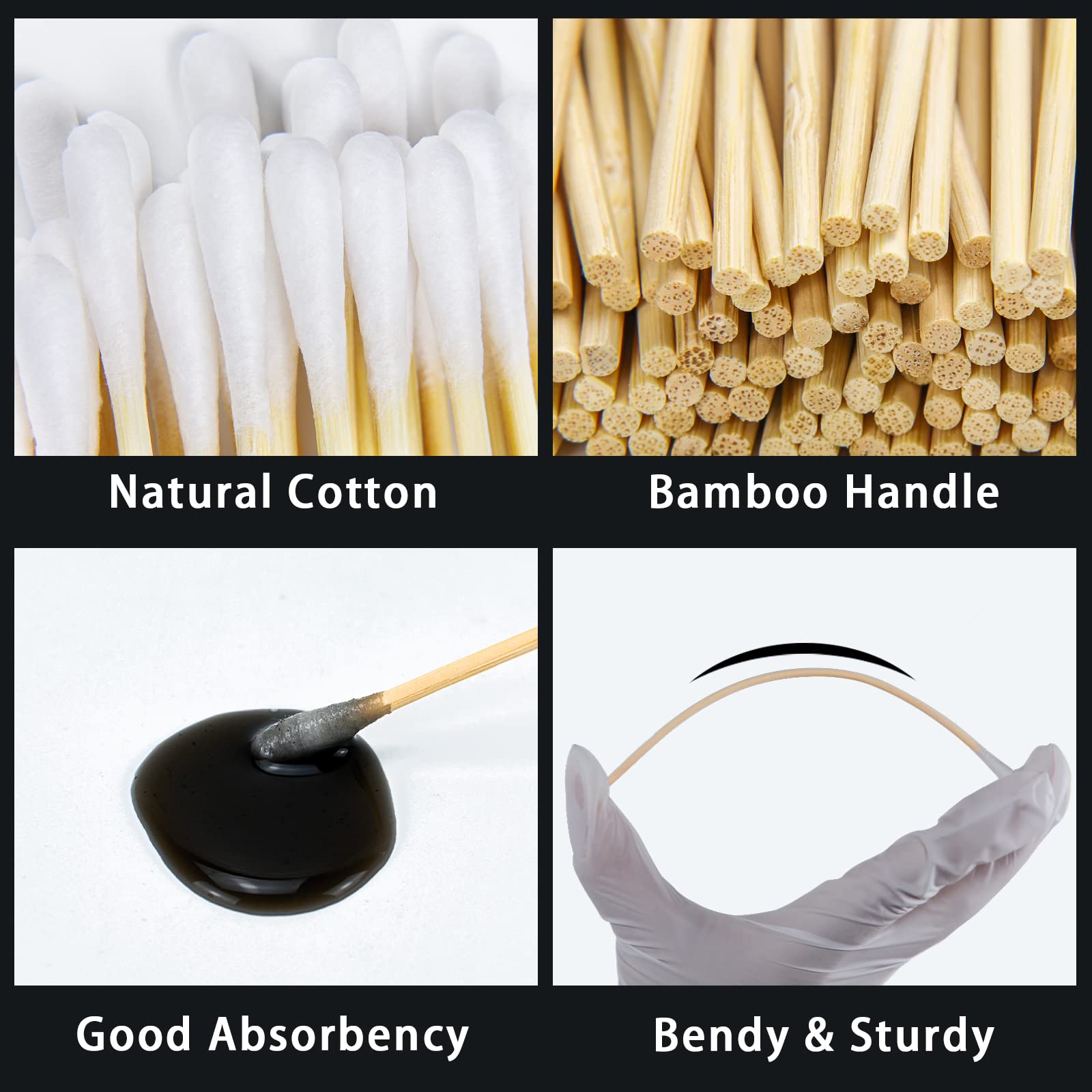 2x2 Inch Lint Free Cleaning Patches and 6 Inch Gun Cotton Swabs Set PINGMIC