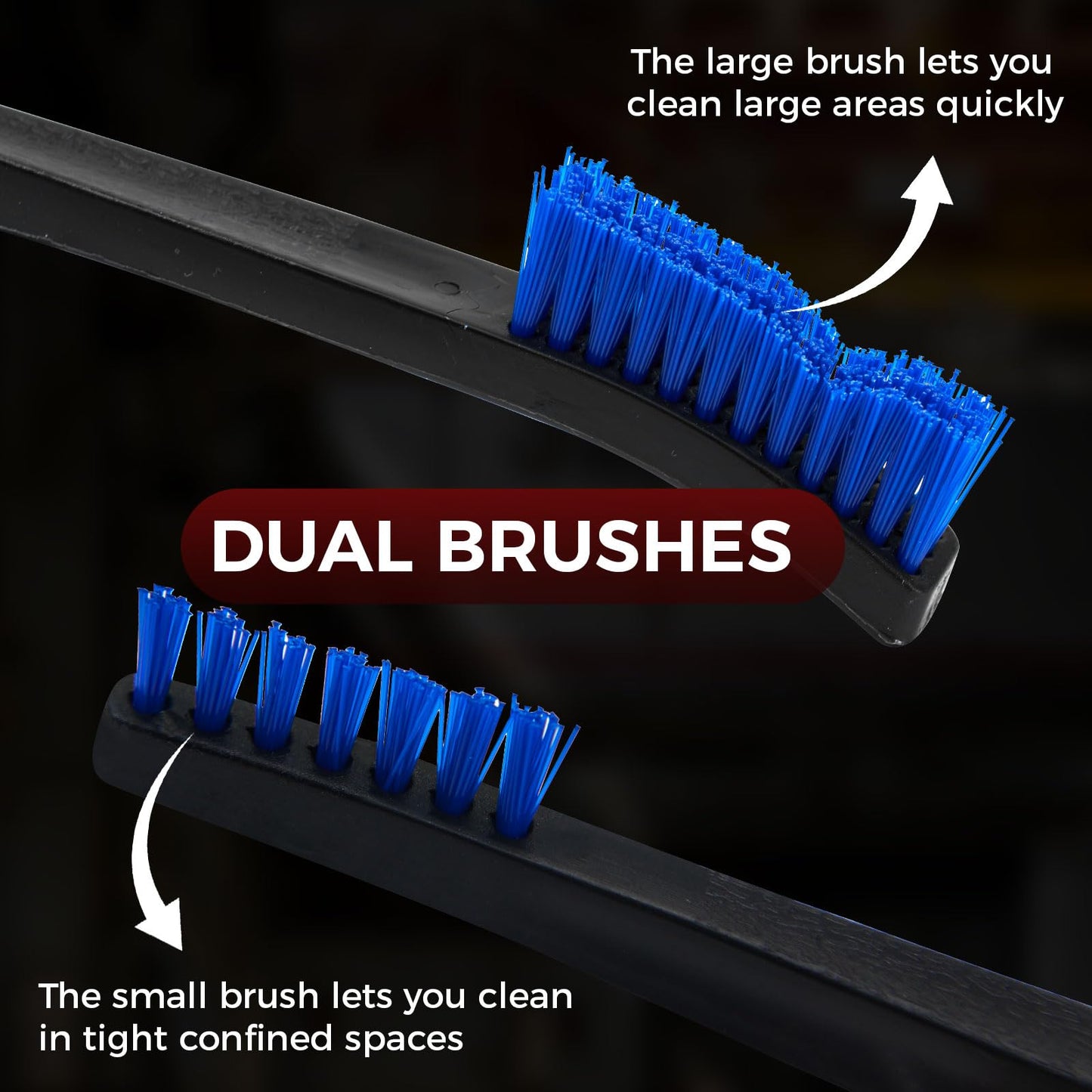 Double-Ended Gun Cleaning Nylon Bristle Brushes Set