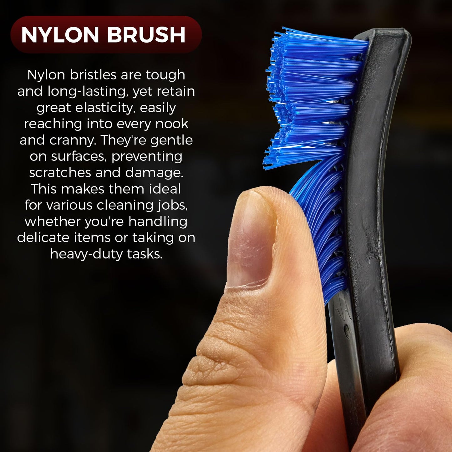 Double-Ended Gun Cleaning Nylon Bristle Brushes Set