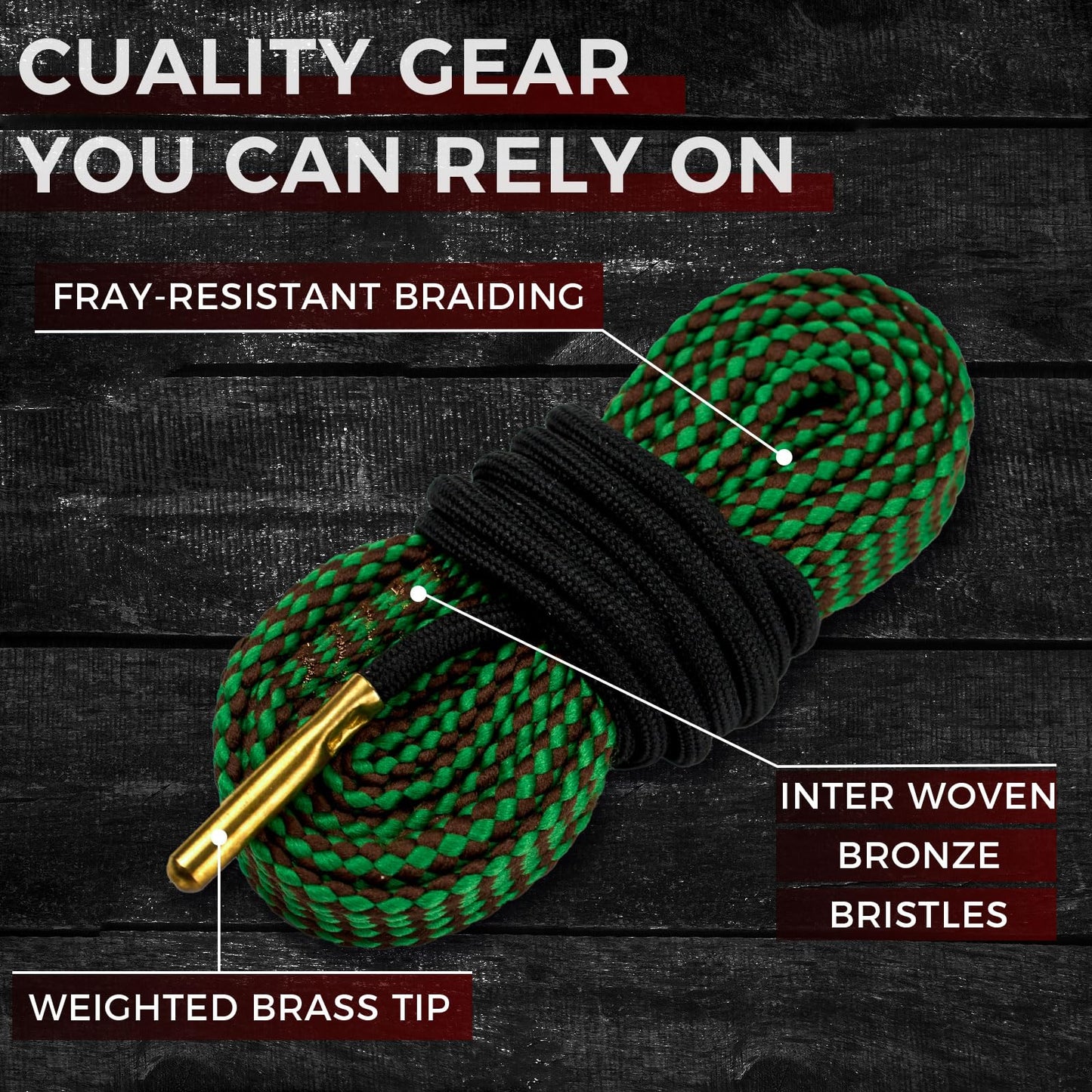 Reusable Gun Bore Rope for 22Cal/5.56mm/.223Cal/22LRCAL