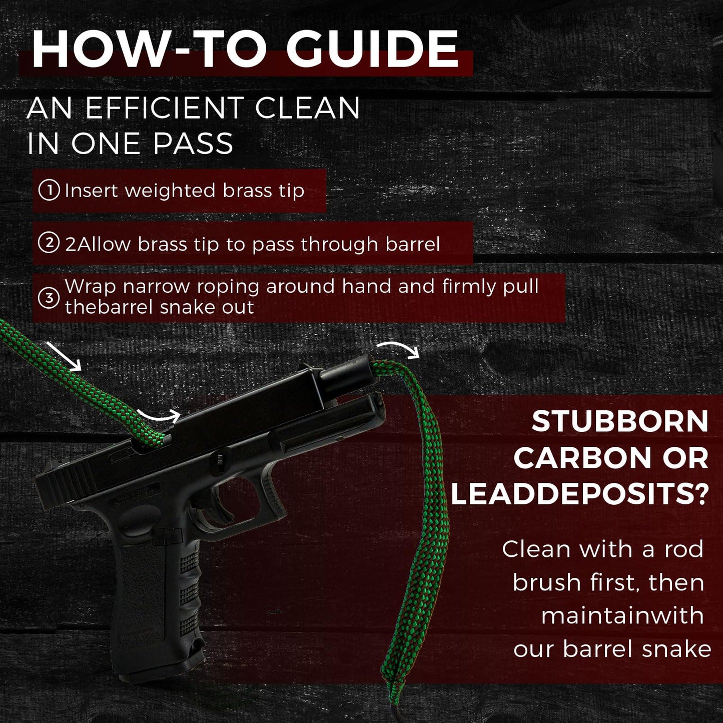 Reusable Gun Bore Rope for 22Cal/5.56mm/.223Cal/22LRCAL