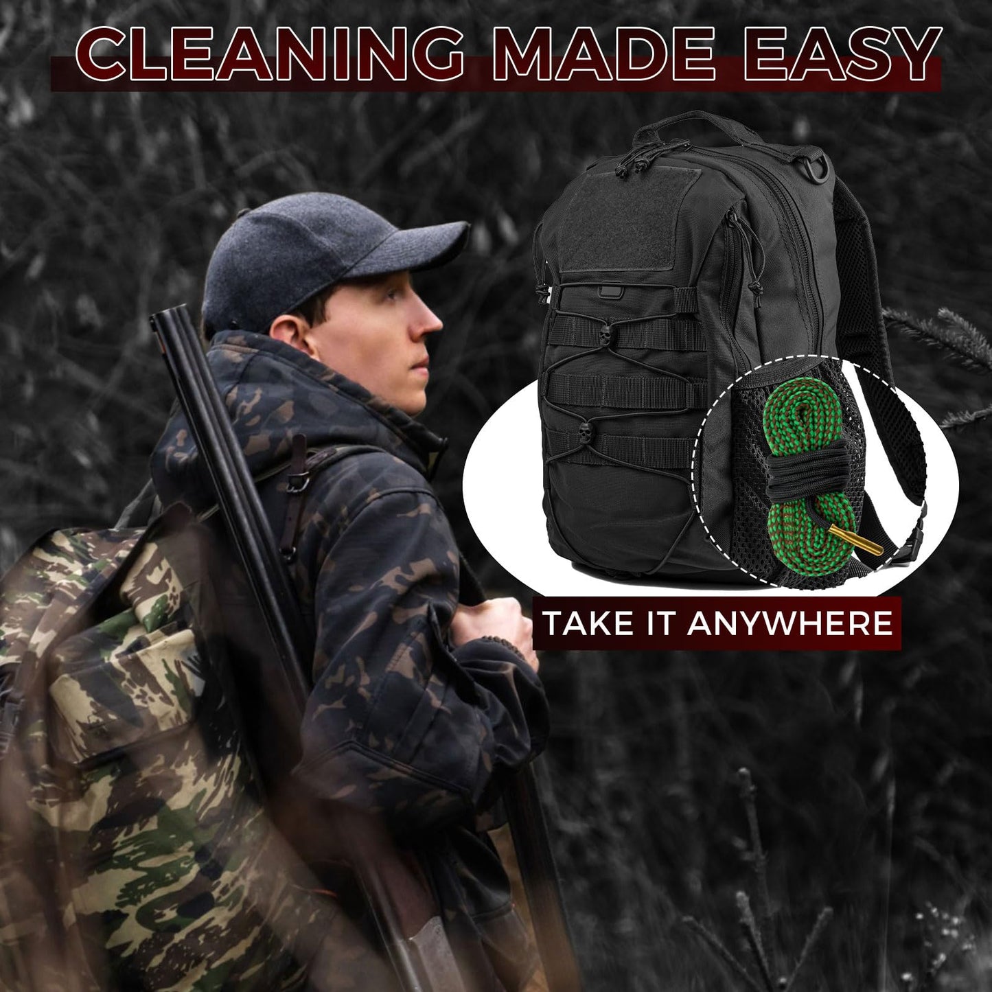 Reusable Gun Bore Rope for 22Cal/5.56mm/.223Cal/22LRCAL